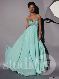 Style 12434 Studio 17 Light Green Size 0 Tall Height Black Tie A-line Dress on Queenly