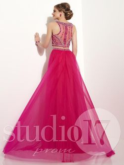 Style 12635 Studio 17 Pink Size 14 Floor Length Prom Barbiecore 12635 Sequin Ball gown on Queenly