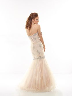 Style R9638 Riva Designs Nude Size 8 Jewelled Straight Dress on Queenly