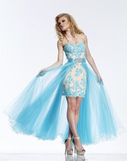 Style R9758 Riva Designs Blue Size 4 Appearance Sweetheart Cocktail Dress on Queenly
