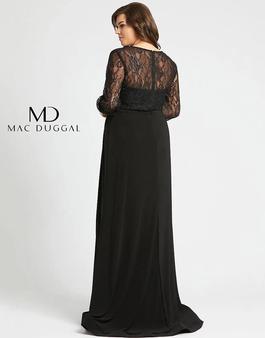 Style 67143 Mac Duggal Black Size 16 Plus Size Floor Length Side slit Dress on Queenly