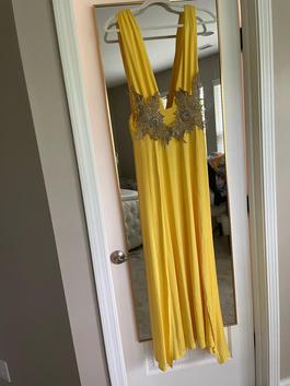 Yellow Size 8 Straight Dress on Queenly