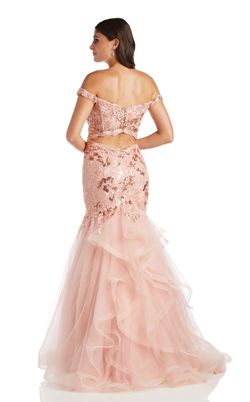 Style 16435 Morrell Maxie Pink Size 10 Embroidery Mermaid Dress on Queenly