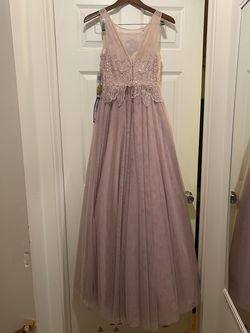 Say Yes to the Prom Pink Size 0 Floor Length Sequin Embroidery Ball gown on Queenly