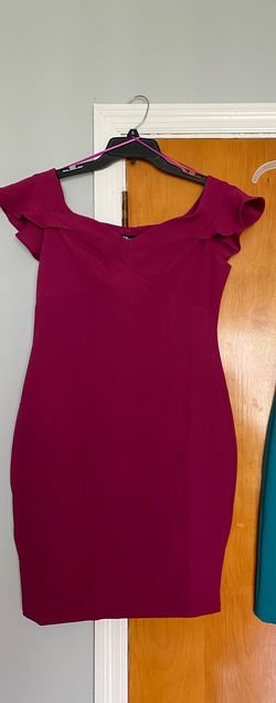 INA Red Size 8 Burgundy Midi Cocktail Dress on Queenly