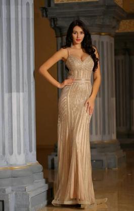 Gold Size 10 Ball gown on Queenly