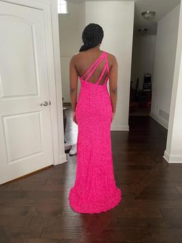 Sherri Hill Pink Size 6 Floor Length Barbiecore Cut Out Jewelled A-line Dress on Queenly