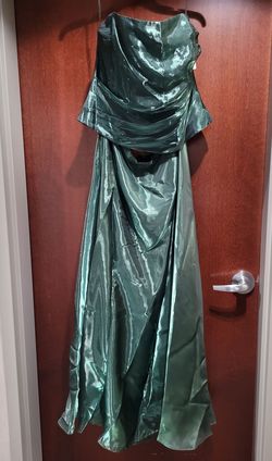 Style 1080 Aspeed USA Green Size 18 Military Tall Height Floor Length Party A-line Dress on Queenly