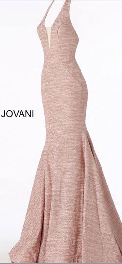 Jovani Pink Size 10 Black Tie Straight Dress on Queenly