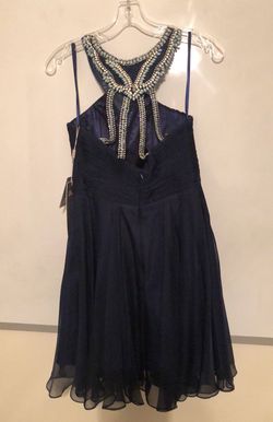 Lets Blue Size 2 Midi Cocktail Dress on Queenly