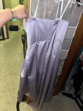 David's Bridal Purple Size 10 High Low Bridesmaid Straight Dress on Queenly