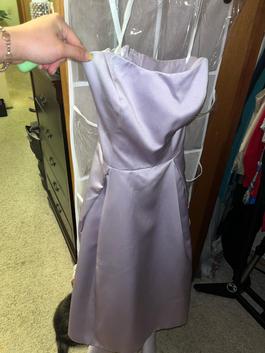 David's Bridal Purple Size 10 High Low Bridesmaid Straight Dress on Queenly