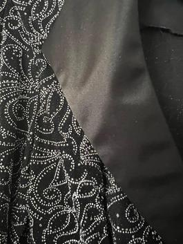 R&M Richard Top & Jones New York Skirt Black Tie Size 18 Silk Straight Dress on Queenly