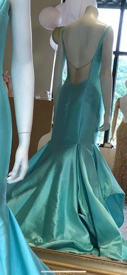 Mac Duggal Blue Size 6 Floor Length Mermaid Dress on Queenly