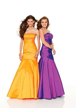 Style 8408 Mori Lee Paparazzi Orange Size 10 Tall Height Floor Length Wedding Guest Mermaid Dress on Queenly