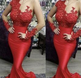 Red Size 6 Mermaid Dress on Queenly