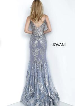 Jovani Silver Size 2 Sequin Mermaid Dress on Queenly