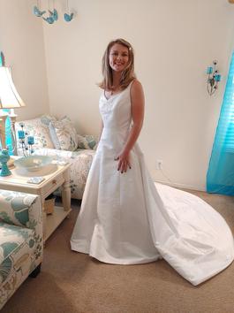 No Label White Size 8 $300 70 Off Floor Length A-line Dress on Queenly