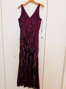 NIGHT WAY Purple Size 10 Party $300 Prom Military A-line Dress on Queenly