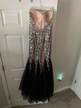 Jovani Silver Size 10 Sequin $300 Mermaid Dress on Queenly