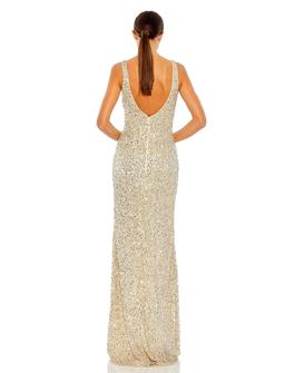 Style 1068 Mac Duggal Gold Size 12 Tall Height Plus Size Fully-beaded 50 Off Straight Dress on Queenly