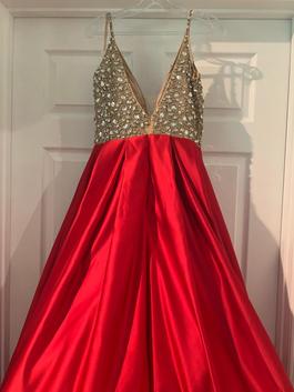 Ashley Lauren Red Size 8 Floor Length Ball gown on Queenly