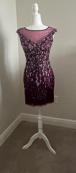 Sherri Hill Red Size 6 Euphoria Sheer Cocktail Dress on Queenly