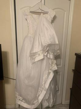 Lady Eleanor White Size 6 Floor Length 50 Off Sequin Ball gown on Queenly