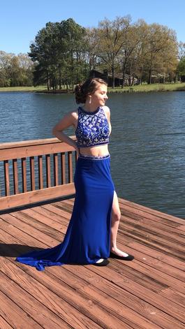 Sherri Hill Blue Size 4 50 Off Military Straight Dress on Queenly
