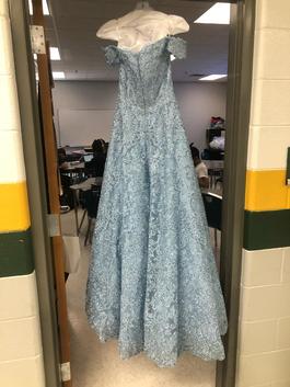 Sherri Hill Light Blue Size 4 Ball gown on Queenly