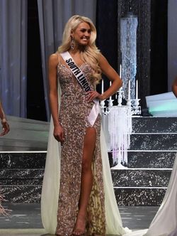 Sherri Hill Nude Size 4 Pageant Black Tie Sweetheart Straight Dress on Queenly