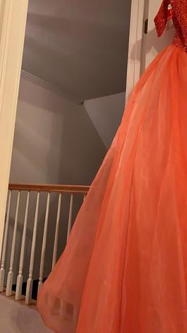 Gaspar Cruz Orange Size 6 Floor Length 50 Off Ball gown on Queenly