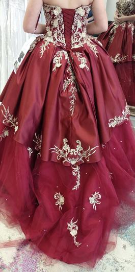 MoriLee Red Size 10 Corset Ball gown on Queenly