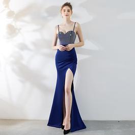 Blue Size 8 Side slit Dress on Queenly