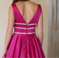 Ashley Lauren Hot Pink Size 0 50 Off Floor Length Custom Ball gown on Queenly