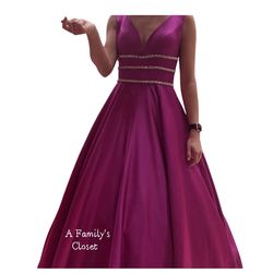 Ashley Lauren Hot Pink Size 0 50 Off Floor Length Custom Ball gown on Queenly