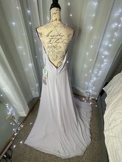 MoriLee Blue Size 16 $300 Prom Side slit Dress on Queenly