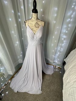 MoriLee Blue Size 16 Floor Length Prom 50 Off 70 Off Side slit Dress on Queenly