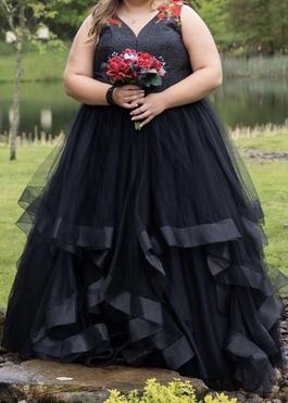 Rachel Allan Black Size 24 Plus Size Floor Length Ball gown on Queenly