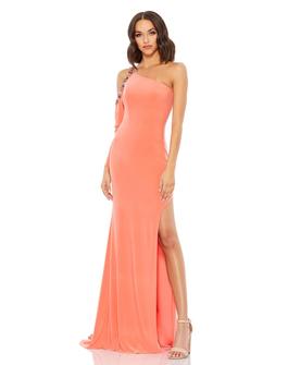 Style 77826 Mac Duggal Orange Size 4 $300 Tall Height 50 Off Side slit Dress on Queenly