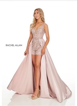 Rachel Allan Nude Size 0 Jewelled Rachel Allen Jumpsuit Straight Dress on Queenly
