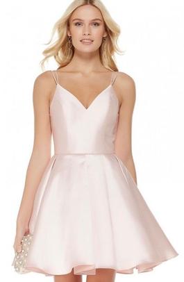 Alyce Paris Light Pink Size 10 Spaghetti Strap Military Bridgerton A-line Dress on Queenly