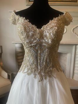 Sherri Hill White Size 4 Sequin Ball gown on Queenly