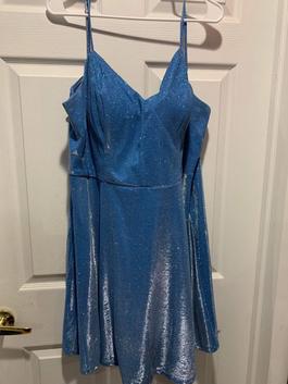 City trends Blue Size 18 Midi $300 Cocktail Dress on Queenly