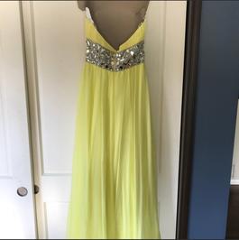 Jovani Yellow Size 6 Floor Length Military A-line Dress on Queenly