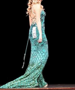 Sherri Hill Green Size 2 $300 Military Mermaid Dress on Queenly
