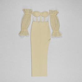 Nude Size 6 Side slit Dress on Queenly