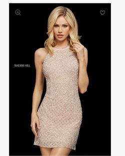 Sherri Hill Pink Size 2 Party Boat Neck Sequin Cocktail Dress on Queenly