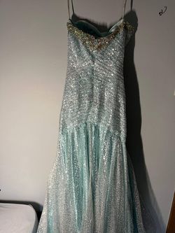 Tony Bowls Blue Size 0 Military Mermaid Dress on Queenly