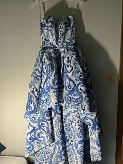 Sherri Hill Light Blue Size 2 $300 Pageant Appearance Winter Formal Train Dress on Queenly